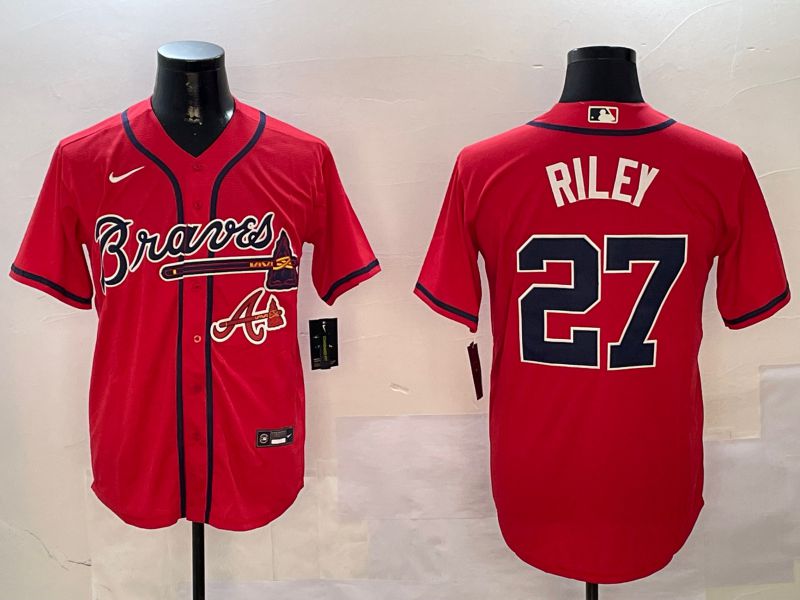 Men Atlanta Braves #27 Riley Red Game 2024 Nike MLB Jersey style 1->atlanta braves->MLB Jersey